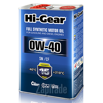  Hi-gear SAE 0W-40 API SN/CF 